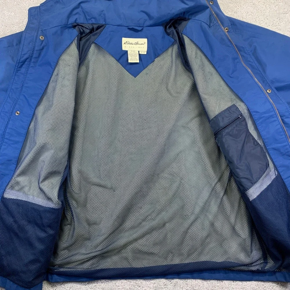 Vintage Eddie Bauer Gore Tex Jacket Mens XL Blue Hooded‎ Rain Nylon Waterproof - Picture 8 of 16